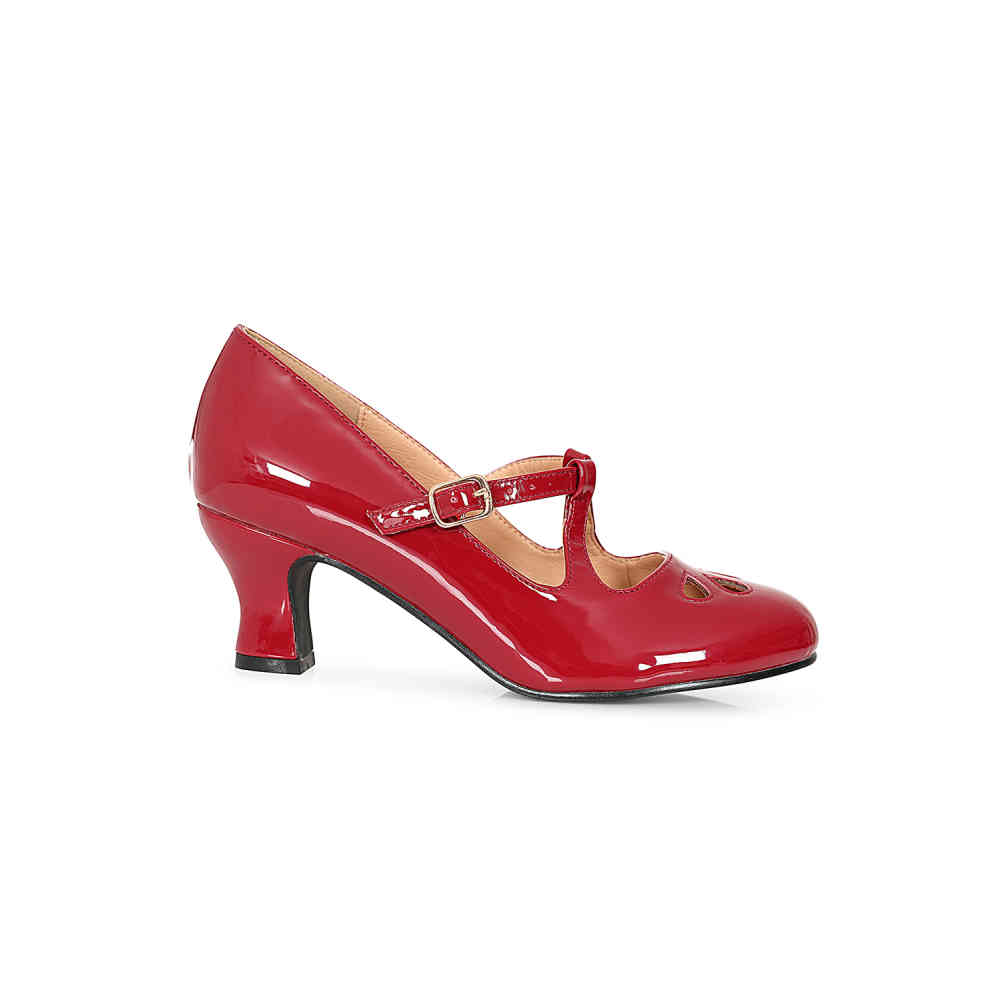 Banned - Glamour In Time Mary Janes Pumps - Bordeaux rood